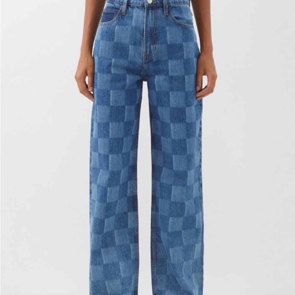 Frame Denim Blue Flare Wide Leg Jeans - Picture 4 of 6
